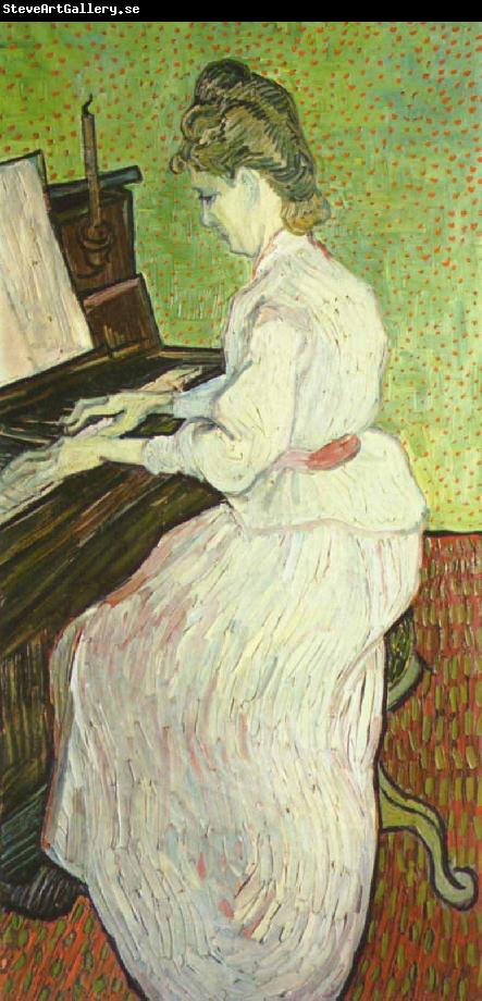 Vincent Van Gogh Mademoiselle Gachet am Klavier